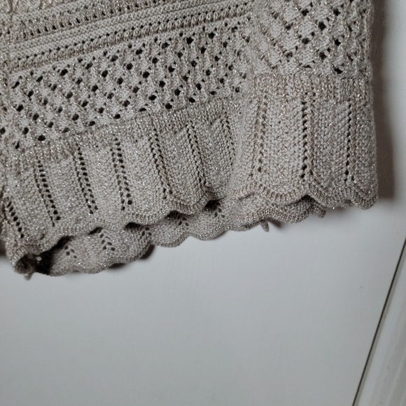 Spell & The Gypsy Atlantic Crochet Flutter Shorts Shell Size Medium | Boho Luxe - Picture 10 of 11